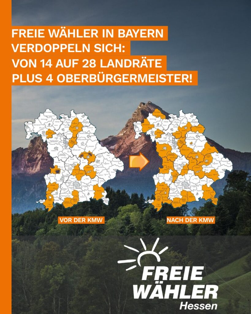 FREIE WÄHLER in Bayern verdoppeln sich!